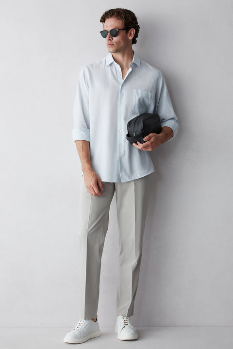Stone 6 Drop Regular Fit Standard Cut Classic Fabric Trousers