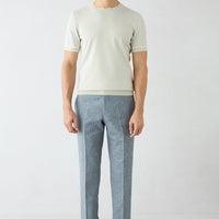 Light Navy Blue 4 Drop Relaxed Fit Classic Trousers
