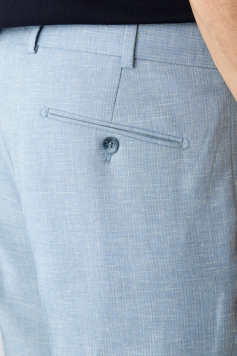 Light Blue 4 Drop Relaxed Fit Classic Trousers
