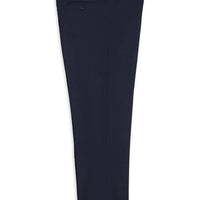 Koyu Lacivert 4 Drop Relaxed Fit Rahat Kesim Tokalı Yünlü Flanel Klasik Pantolon