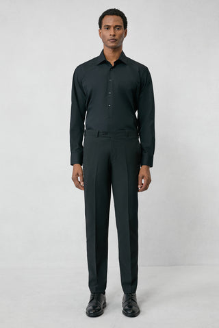  Siyah 7 Drop Super Slim Fit Eksra Dar Kesim Klasik Kumaş Pantolon