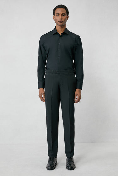  Siyah 7 Drop Slim Fit Dar Kesim Klasik Kumaş Pantolon