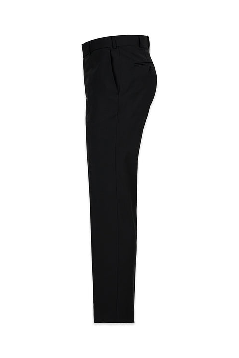 Siyah 7 Drop Slim Fit Dar Kesim Yünlü Klasik Kumaş Pantolon
