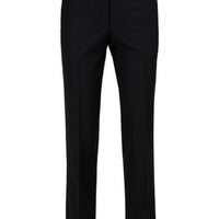 Siyah Lacivert 7 Drop Slim Fit Dar Kesim Yünlü Klasik Kumaş Pantolon