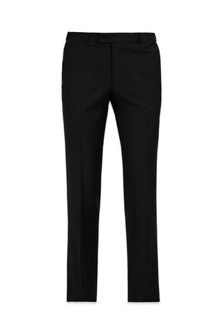  Siyah Lacivert 7 Drop Slim Fit Dar Kesim Yünlü Klasik Kumaş Pantolon