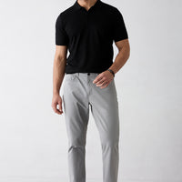 Açık Gri Regular Fit Standart Kesim Likralı 5 Cep Kanvas / Chino Pantolon