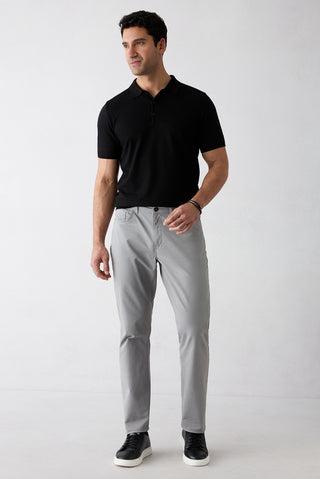  Açık Gri Regular Fit Standart Kesim Kanvas / Chino Pantolon