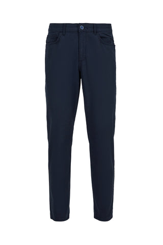  Orta Lacivert Slim Fit Dar Kesim Likralı 5 Cep Kanvas / Chino Pantolon