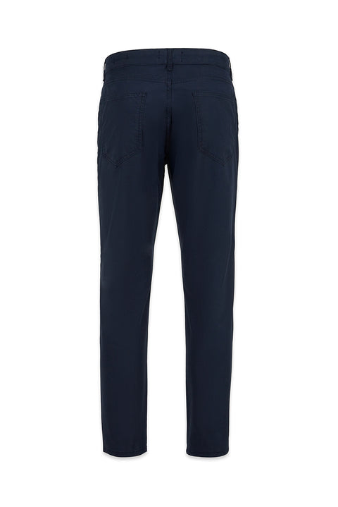 Orta Lacivert Relaxed Fit Rahat Kesim Likralı 5 Cep Kanvas / Chino Pantolon