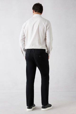  Siyah Regular Fit Standart Kesim Yan Cepli Kanvas / Chino Pantolon