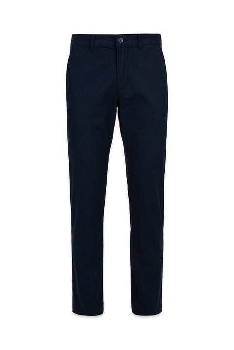 Orta Lacivert Relaxed Fit Rahat Kesim Yan Cepli Kanvas / Chino Pantolon