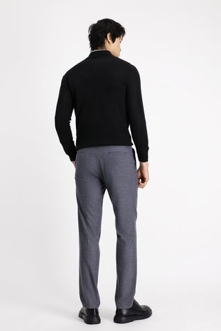  Orta Füme Regular Fit Likralı Pileli Klasik Kumaş Pantolon