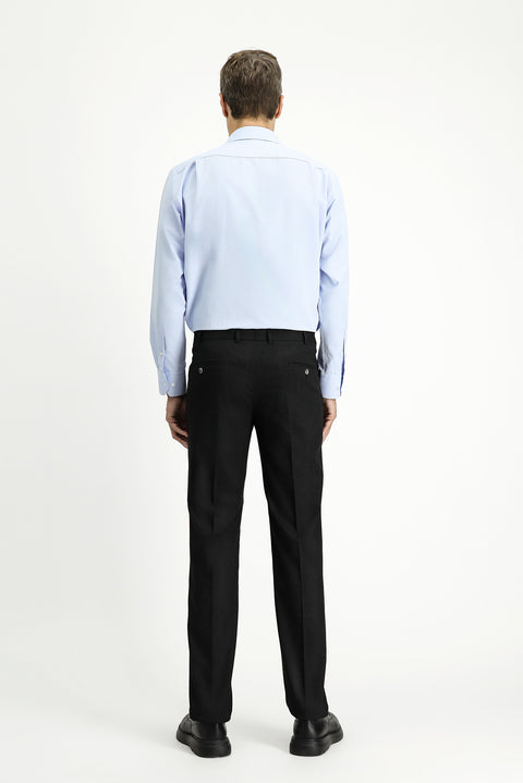 Koyu Antrasit 7 Drop Slim Fit Dar Kesim Likralı Pileli Klasik Kumaş Pantolon