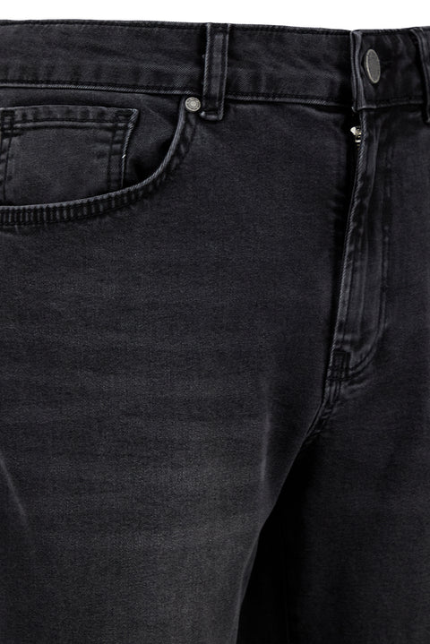 Black 6 Drop Regular Fit Standard Cut Denim Pants