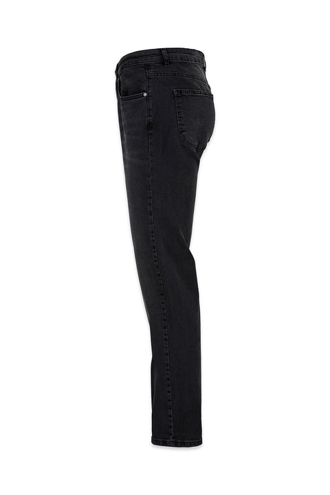 Black 6 Drop Regular Fit Standard Cut Denim Pants