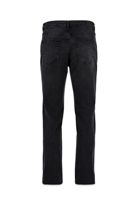 Black 6 Drop Regular Fit Standard Cut Denim Pants