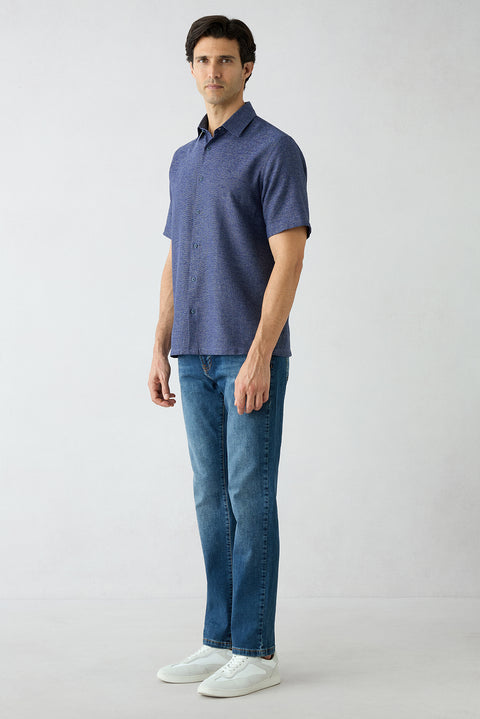 Havacı Mavi Regular Fit Standart Kesim 5 Cep Denim Pantolon