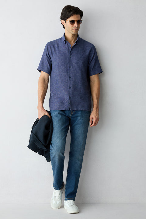 Havacı Mavi Regular Fit Standart Kesim 5 Cep Denim Pantolon