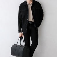 Siyah Regular Fit Standart Kesim 5 Cep Lyocell Karışımlı Denim Pantolon