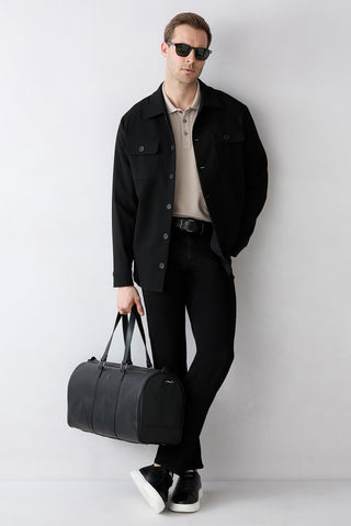  Siyah Regular Fit Düz Pamuklu 5 Cep Denim Pantolon