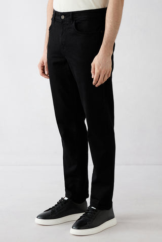  Siyah Slim Fit Dar Kesim 5 Cep Denim Pantolon