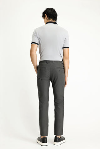  Koyu Füme Regular Fit Beli Lastikli İpli Likralı Pantolon