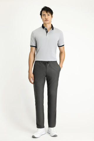  Koyu Füme 4 Drop Relaxed Fit Rahat Kesim Beli Lastikli İpli Likralı Pantolon