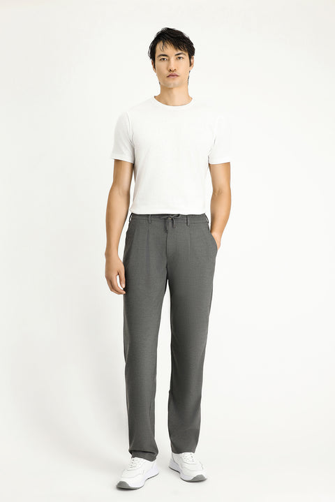 Açık Füme 6 Drop Regular Fit Standart Kesim Beli Lastikli İpli Spor Pantolon