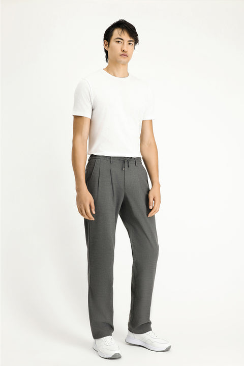 Açık Füme 6 Drop Regular Fit Standart Kesim Beli Lastikli İpli Spor Pantolon