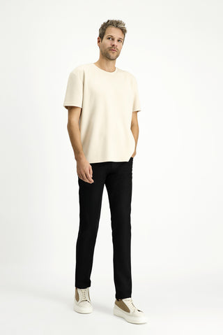  Siyah Relaxed Fit Rahat Kesim Kanvas / Chino Pantolon