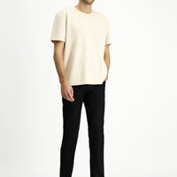 Siyah Slim Fit Dar Kesim Kanvas / Chino Pantolon