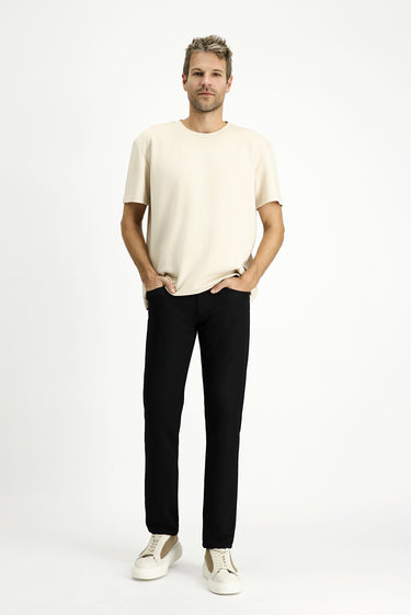  Siyah Slim Fit Dar Kesim Kanvas / Chino Pantolon