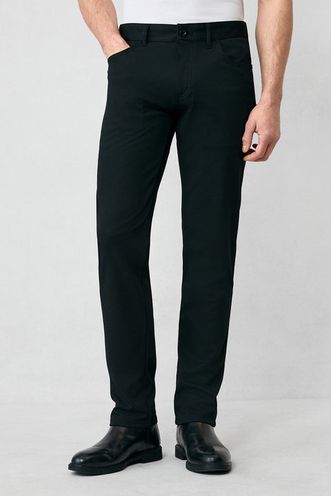 Siyah 7 Drop Slim Fit Dar Kesim Kanvas / Chino Pantolon