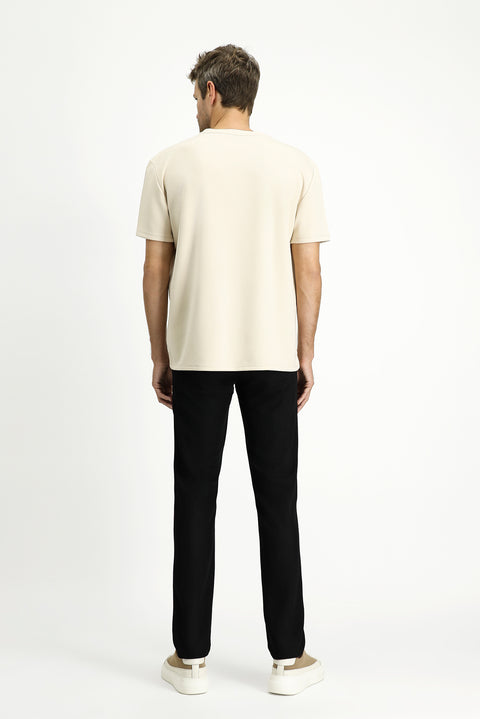 Siyah 6 Drop Regular Fit Standart Kesim Kanvas / Chino Pantolon