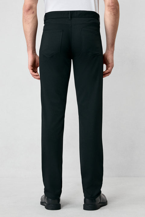 Siyah 7 Drop Slim Fit Dar Kesim Kanvas / Chino Pantolon