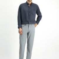 Orta Gri Slim Fit Dar Kesim Kanvas / Chino Pantolon