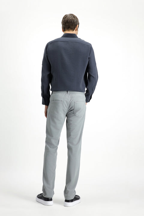 Orta Gri 4 Drop Relaxed Fit Rahat Kesim Kanvas / Chino Pantolon