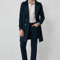 Koyu Lacivert Regular Fit Standart Kesim Kanvas / Chino Pantolon