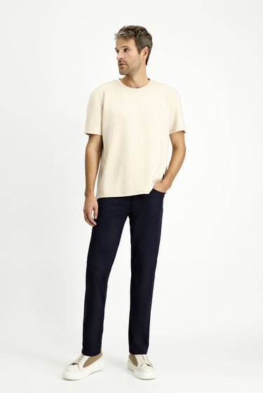  Koyu Lacivert Relaxed Fit Rahat Kesim Kanvas / Chino Pantolon