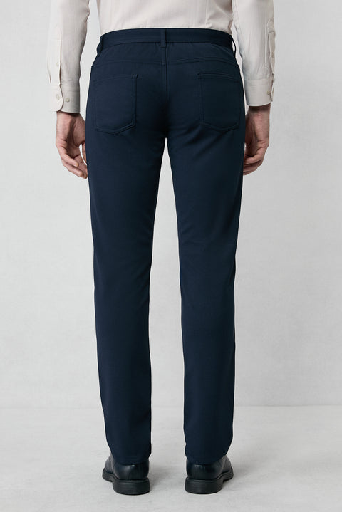 Koyu Lacivert Regular Fit Standart Kesim Kanvas / Chino Pantolon