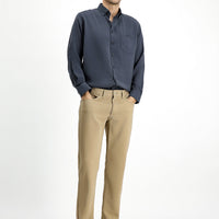 Açık Bej Slim Fit Dar Kesim Kanvas / Chino Pantolon