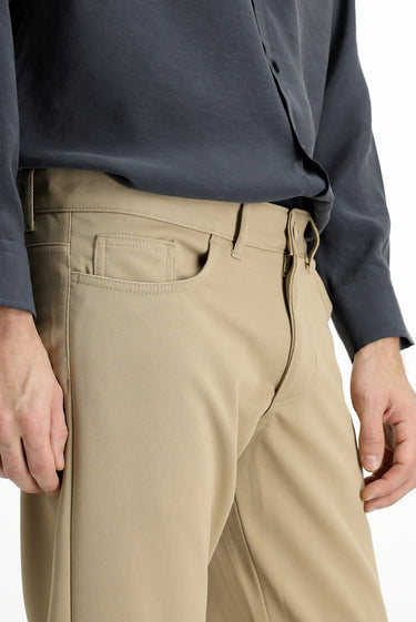 Açık Bej 6 Drop Regular Fit Standart Kesim Kanvas / Chino Pantolon