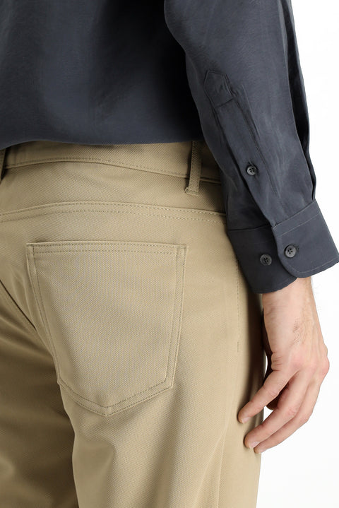 Light Beige Relaxed Fit Canvas / Chino Trousers