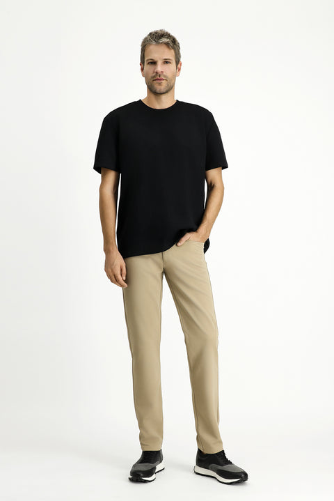 Açık Bej Slim Fit Dar Kesim Kanvas / Chino Pantolon