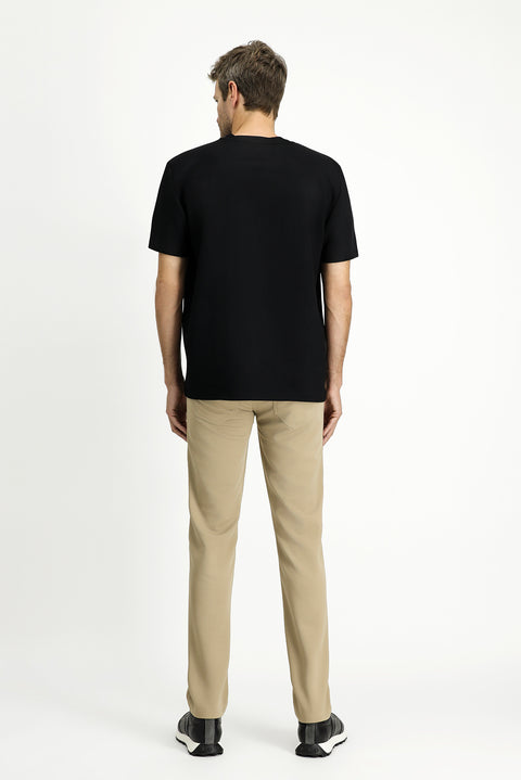 Light Beige Regular Fit Standard Cut Canvas / Chino Trousers