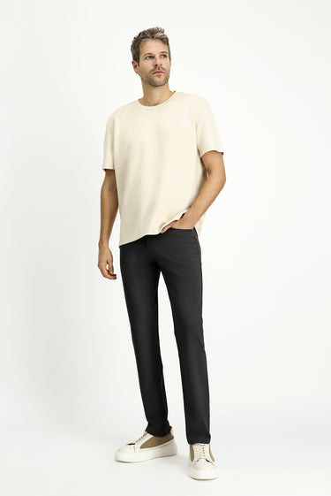 Koyu Antrasit Slim Fit Dar Kesim Kanvas / Chino Pantolon