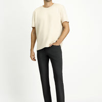 Dark Anthracite Regular Fit Standard Cut Canvas / Chino Trousers