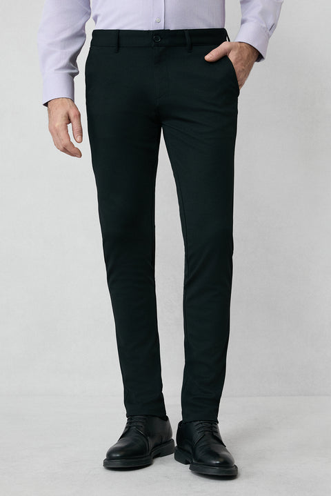 Siyah Slim Fit Dar Kesim 4 Mevsim Esnek Chino Spor Pantolon