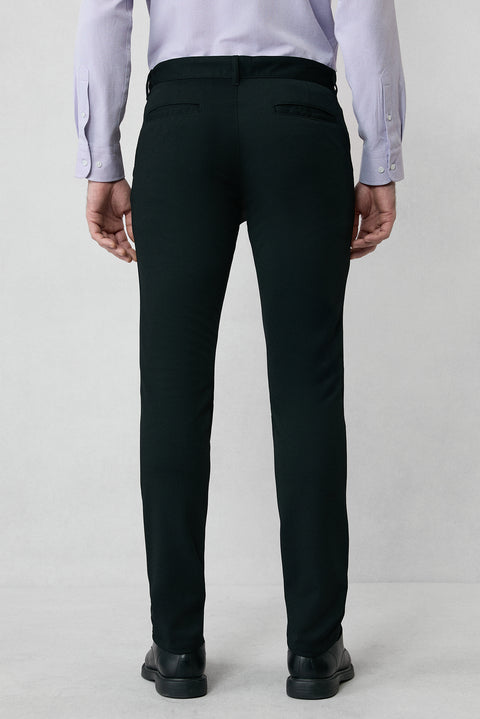 Siyah Super Slim Fit Eksra Dar Kesim 4 Mevsim Esnek Chino Spor Pantolon