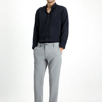 Orta Gri 7 Drop Super Slim Fit Eksra Dar Kesim Kanvas / Chino Pantolon